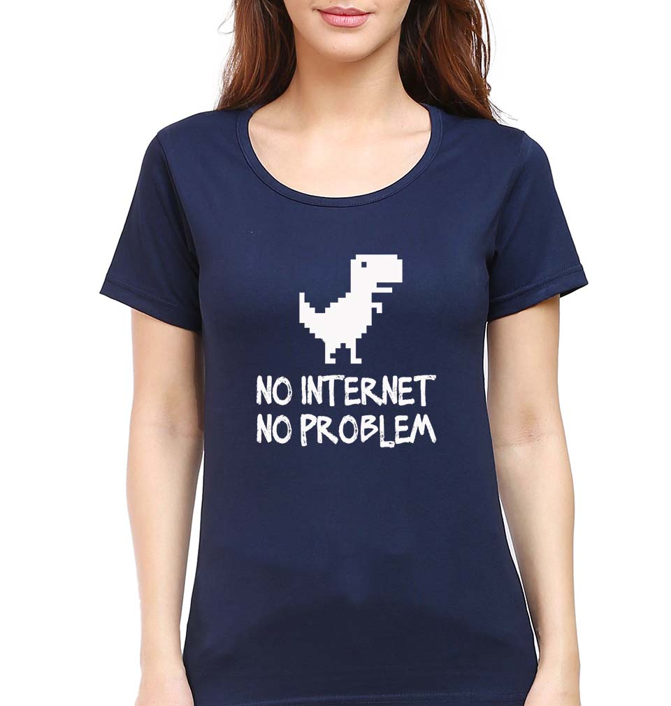 Internet T-Shirt for Women-Navy Blue-Ektarfa.online