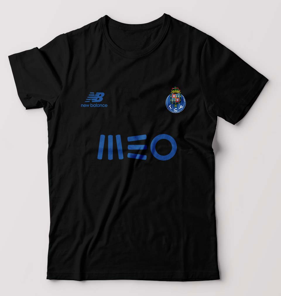 FC Porto 2021-22 T-Shirt for Men-S(38 Inches)-Black-Ektarfa.online