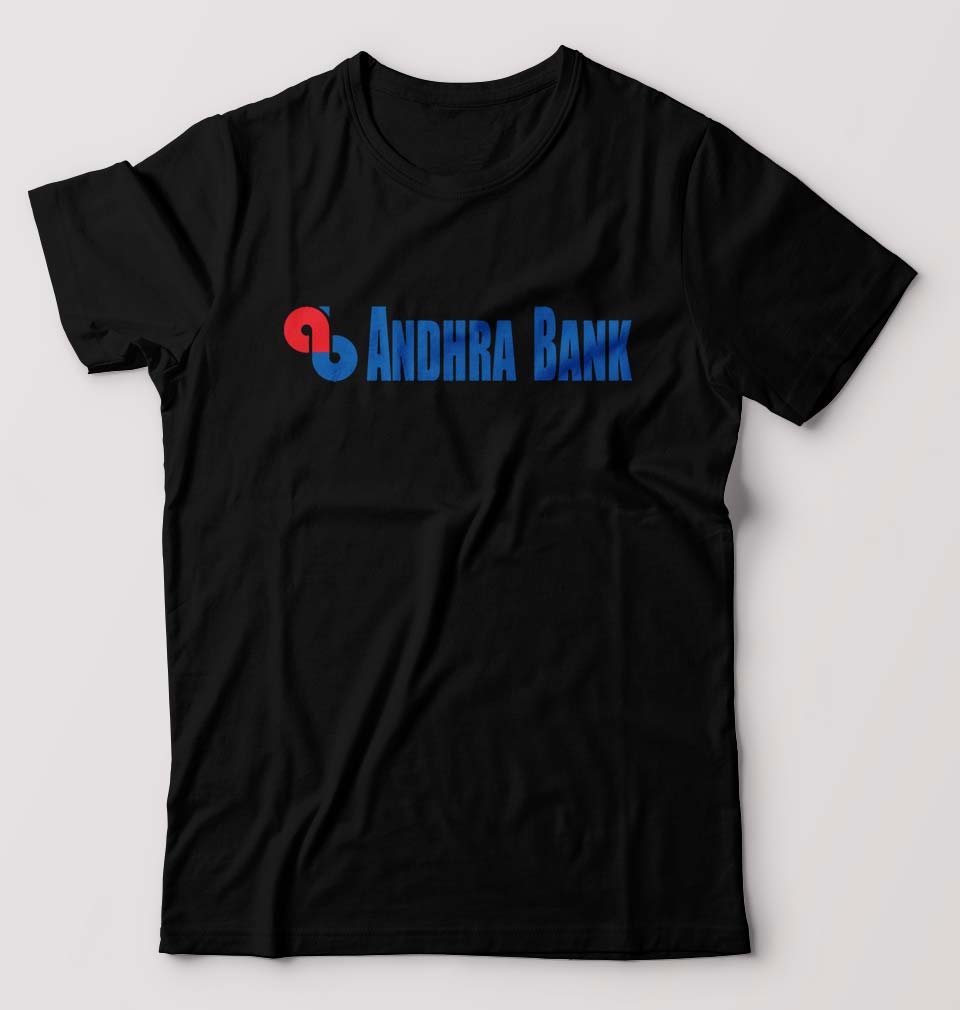 Andhra Bank T-Shirt for Men-S(38 Inches)-Black-Ektarfa.online