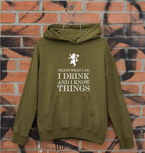 Load image into Gallery viewer, GOT Game of Thrones I Drink And Know Things Unisex Hoodie for Men/Women-S(40 Inches)-Olive Green-Ektarfa.online
