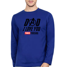 Load image into Gallery viewer, Dad I Love You 3000 Full Sleeves T-Shirt for Men-Royal Blue-Ektarfa.online
