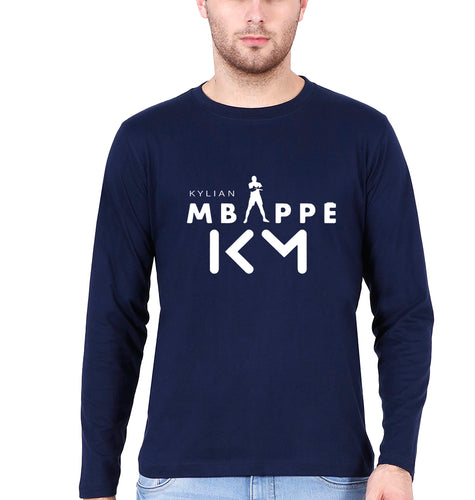 Kylian Mbappé Full Sleeves T-Shirt for Men-Navy Blue-Ektarfa.online