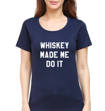 Load image into Gallery viewer, Whiskey T-Shirt for Women-XS(32 Inches)-Navy Blue-Ektarfa.online
