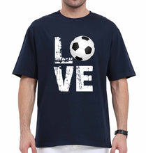 Load image into Gallery viewer, Love Football DNA Oversized T-Shirt for Men-Navy Blue-Ektarfa.online
