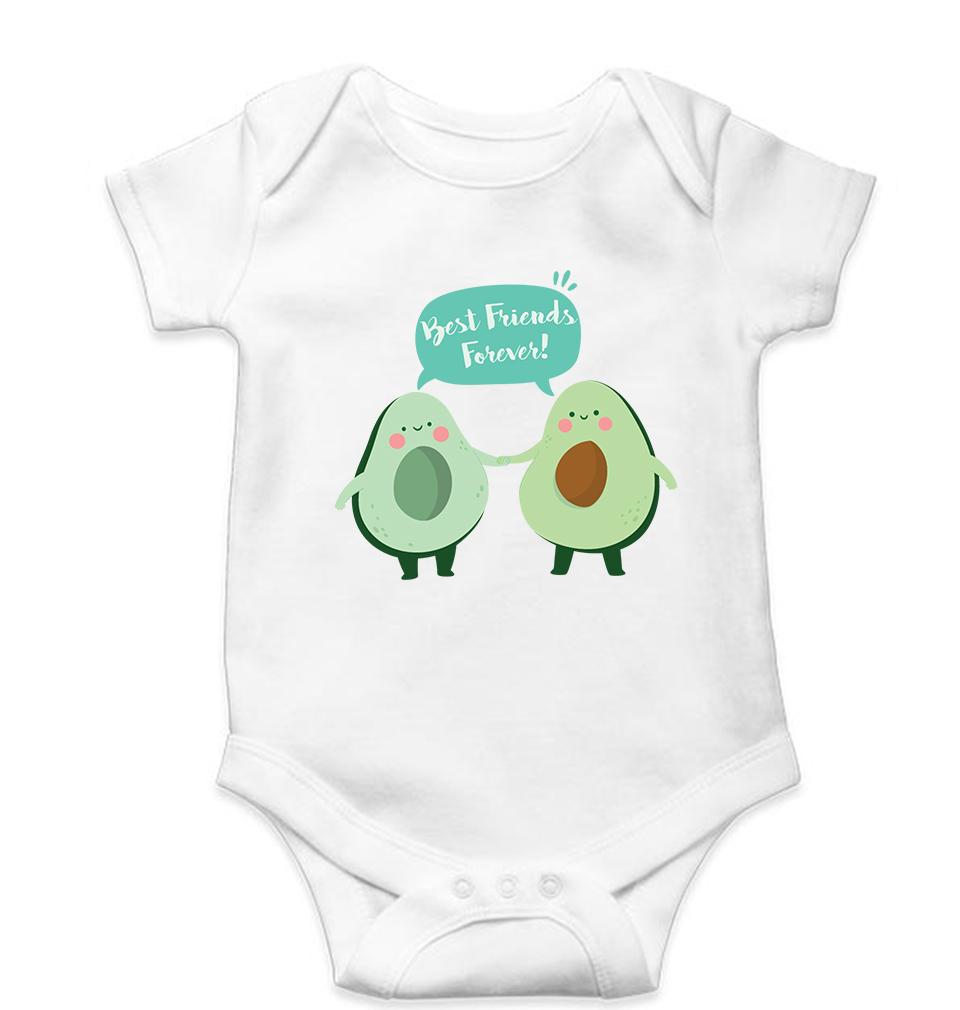 Avocado BFF Kids Romper For Baby Boy/Girl-0-5 Months(18 Inches)-White-Ektarfa.online