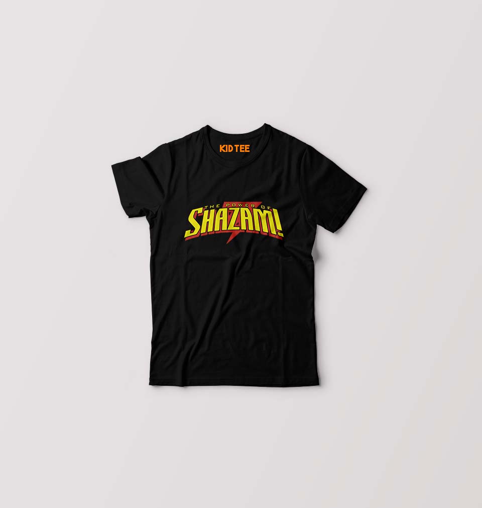 The Power of Shazam! Kids T-Shirt for Boy/Girl-Black-Ektarfa.online