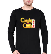 Load image into Gallery viewer, Candy Crush Full Sleeves T-Shirt for Men-S(38 Inches)-Black-Ektarfa.online
