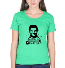 Load image into Gallery viewer, Pablo Escobar T-Shirt for Women-XS(32 Inches)-Flag Green-Ektarfa.online
