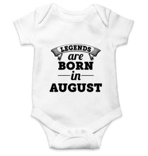 Load image into Gallery viewer, Legends are Born in August Kids Romper For Baby Boy/Girl-0-5 Months(18 Inches)-White-Ektarfa.online
