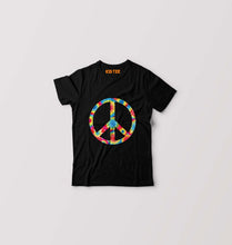 Load image into Gallery viewer, Trippy Psychedelic Peace Kids T-Shirt for Boy/Girl-Black-Ektarfa.online
