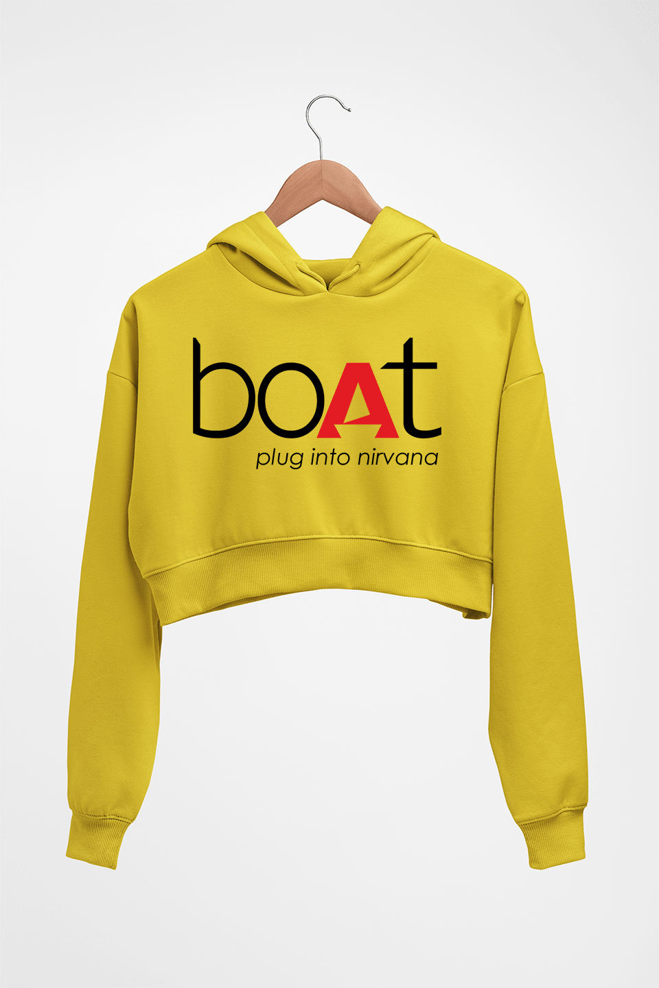 Boat Crop HOODIE FOR WOMEN-Mustard Yellow-Ektarfa.online