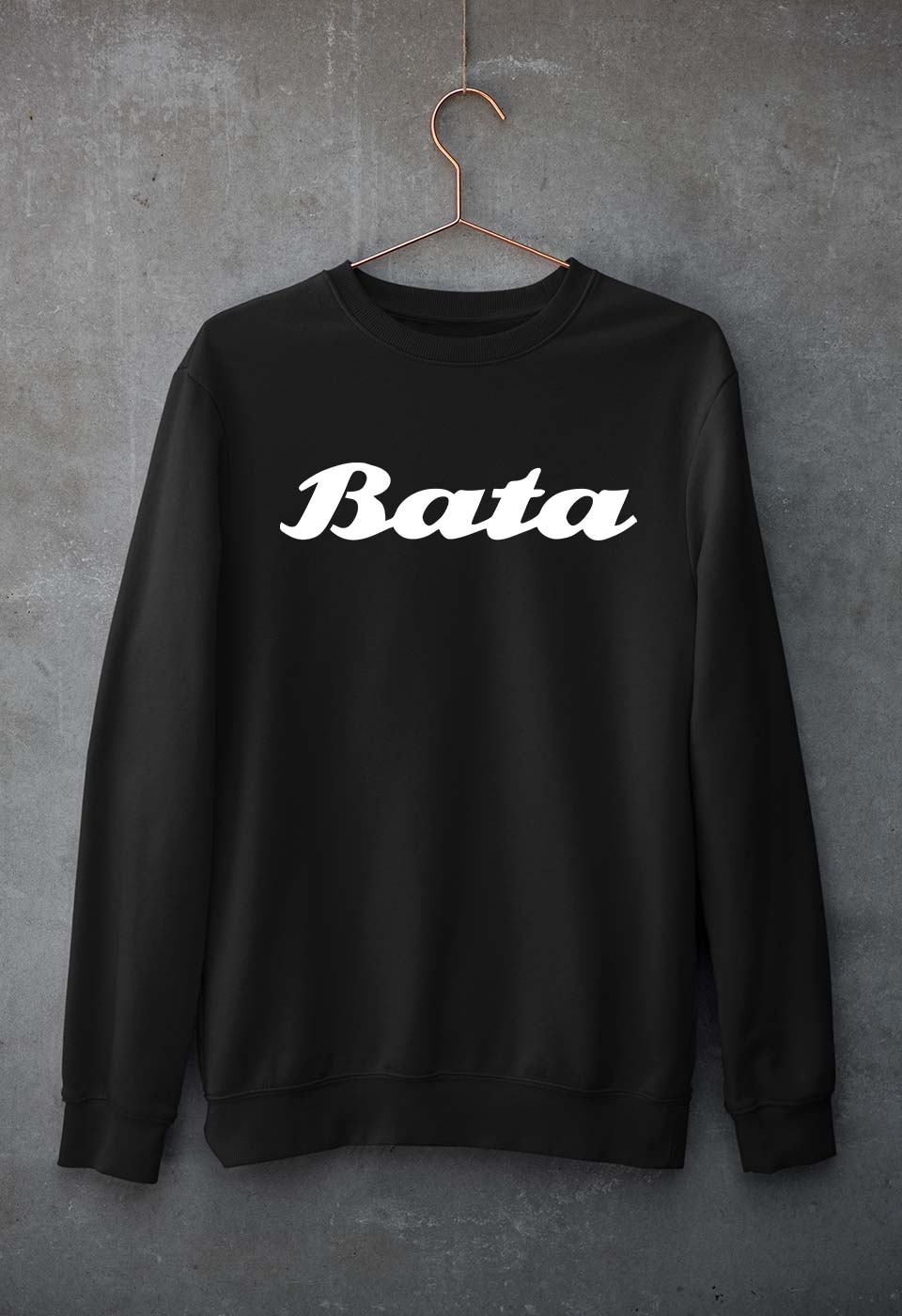 Bata Unisex Sweatshirt for Men/Women-S(40 Inches)-Black-Ektarfa.online