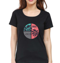 Load image into Gallery viewer, Sunset California T-Shirt for Women-XS(32 Inches)-Black-Ektarfa.online
