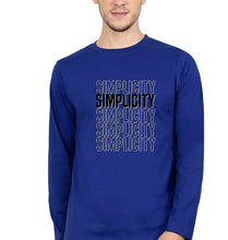 Load image into Gallery viewer, Simplicity Full Sleeves T-Shirt for Men-S(38 Inches)-Royal Blue-Ektarfa.online
