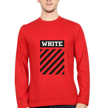 Load image into Gallery viewer, off white Full Sleeves T-Shirt for Men-Red-Ektarfa.online
