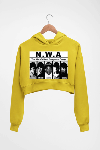 Niggaz Wit Attitudes (NWA) Hip Hop Crop HOODIE FOR WOMEN-Mustard Yellow-Ektarfa.online