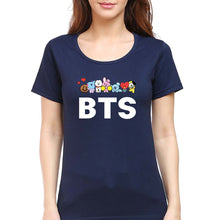 Load image into Gallery viewer, BTS T-Shirt for Women-Navy Blue-Ektarfa.online
