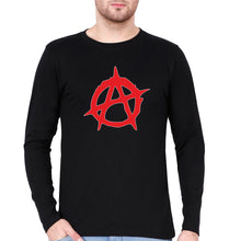 Load image into Gallery viewer, Anarchy Full Sleeves T-Shirt for Men-Black-Ektarfa.online
