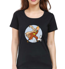 Load image into Gallery viewer, Tintin T-Shirt for Women-XS(32 Inches)-Black-Ektarfa.online
