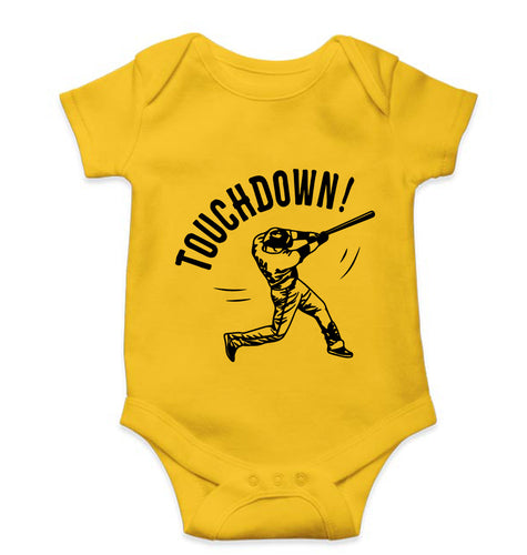 Baseball Kids Romper For Baby Boy/Girl-0-5 Months(18 Inches)-Yellow-Ektarfa.online