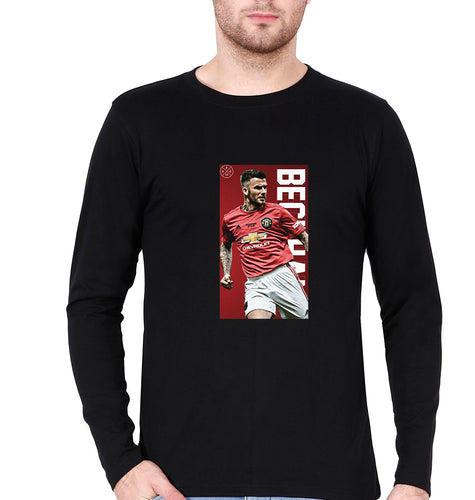 David Beckham Full Sleeves T-Shirt for Men-Black-Ektarfa.online