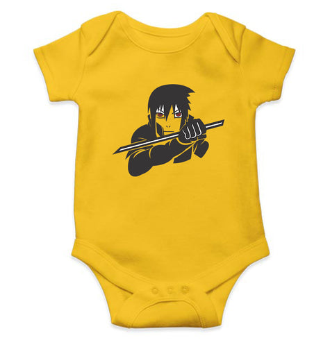 Sasuke Uchiha Kids Romper For Baby Boy/Girl-0-5 Months(18 Inches)-Yellow-Ektarfa.online