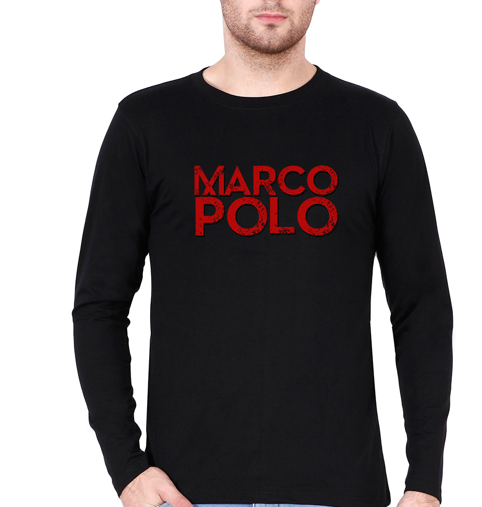 Marco Polo Full Sleeves T-Shirt for Men-Black-Ektarfa.online