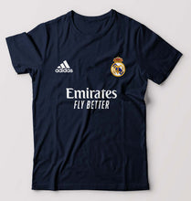 Load image into Gallery viewer, Real Madrid 2021-22 T-Shirt for Men-S(38 Inches)-Navy Blue-Ektarfa.online
