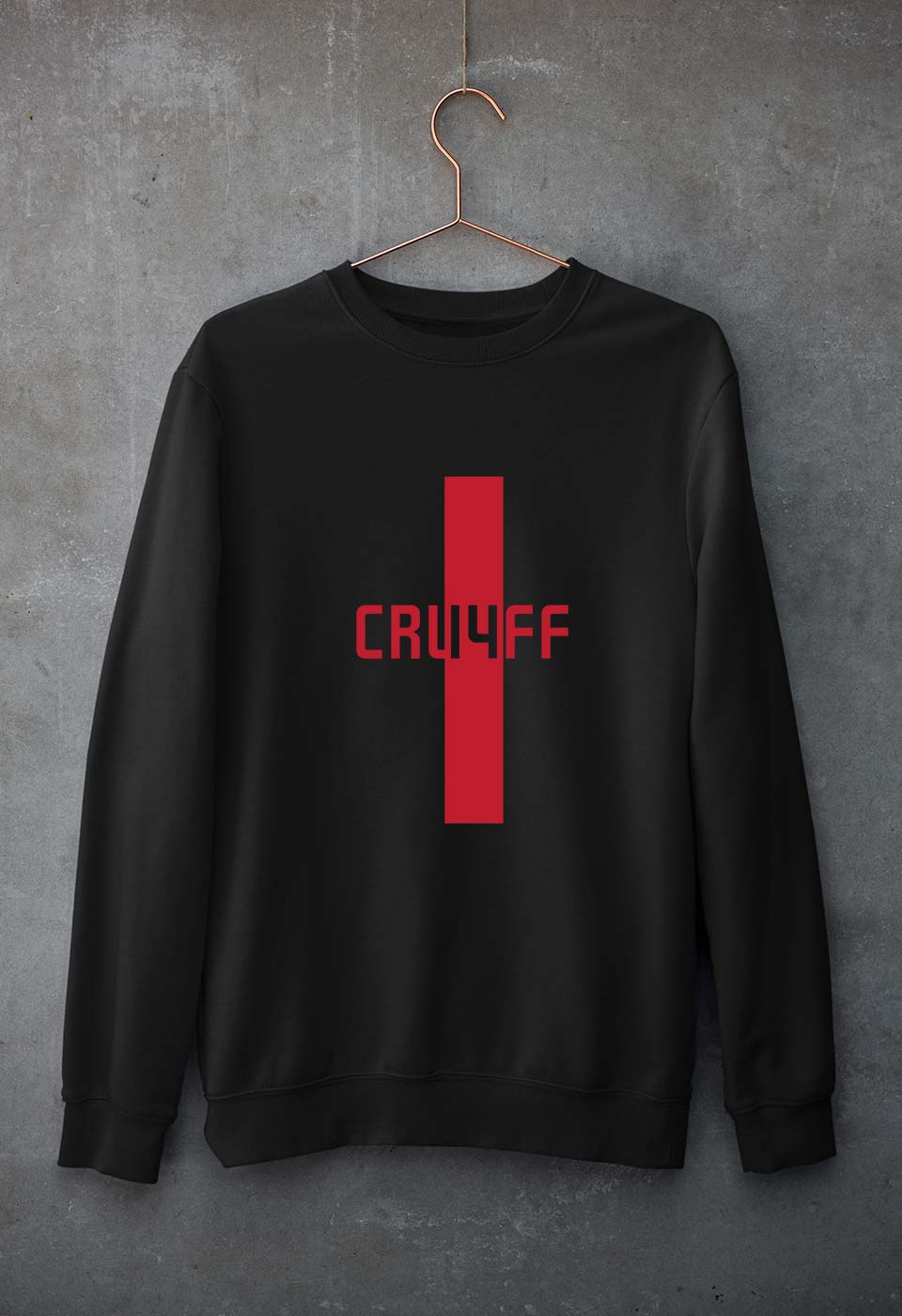 Johan Cruyff Unisex Sweatshirt for Men/Women-S(40 Inches)-Black-Ektarfa.online