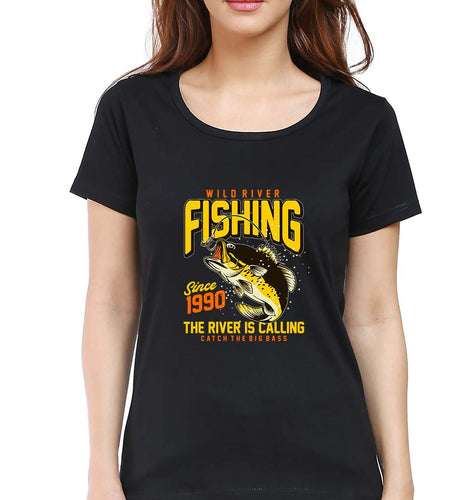 Fishing T-Shirt for Women-Black-Ektarfa.online