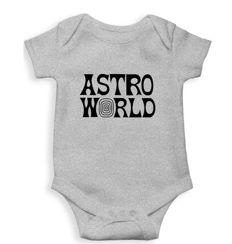 Astroworld Travis Scott Kids Romper For Baby Boy/Girl-0-5 Months(18 Inches)-Grey-Ektarfa.online
