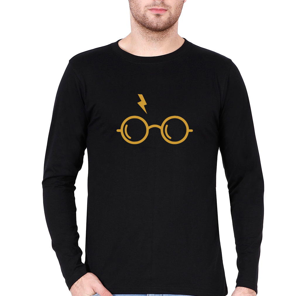 Harry Potter Full Sleeves T-Shirt for Men-S(38 Inches)-Black-Ektarfa.online