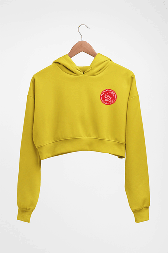 Ajax Crop HOODIE FOR WOMEN-Mustard Yellow-Ektarfa.online