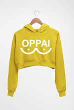 Load image into Gallery viewer, Oppai Crop HOODIE FOR WOMEN-Mustard Yellow-Ektarfa.online
