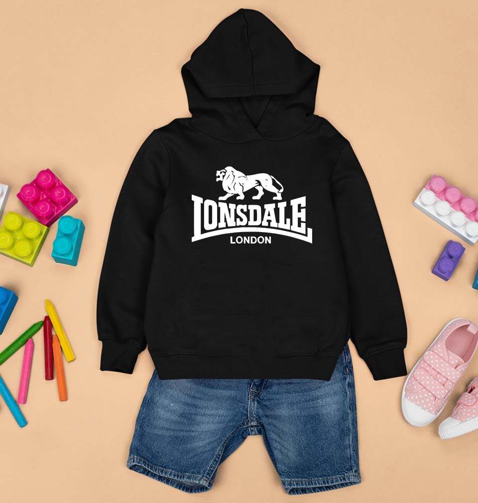Lonsdale Kids Hoodie for Boy/Girl-Black-Ektarfa.online