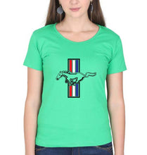 Load image into Gallery viewer, Ford Mustang T-Shirt for Women-Flag Green-Ektarfa.online
