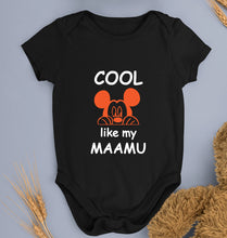 Load image into Gallery viewer, Cool Like My Maamu Kids Romper For Baby Boy/Girl-0-5 Months(18 Inches)-Black-Ektarfa.online
