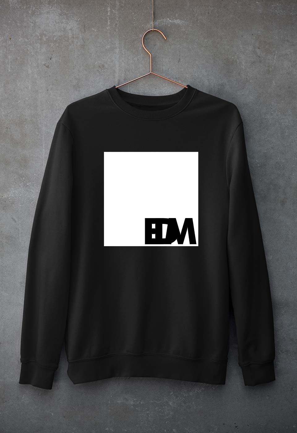 EDM Unisex Sweatshirt for Men/Women-S(40 Inches)-Black-Ektarfa.online