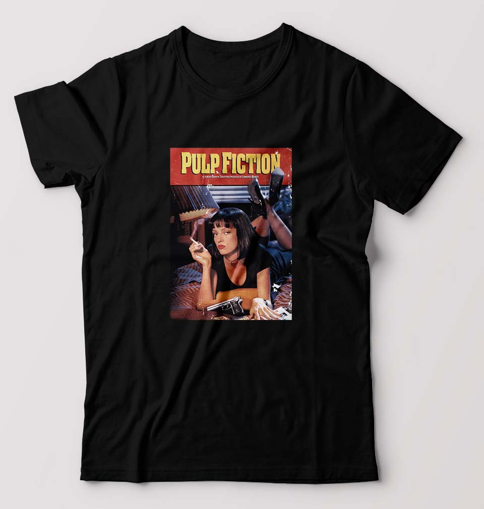 Pulp Fiction T-Shirt for Men-S(38 Inches)-Black-Ektarfa.online