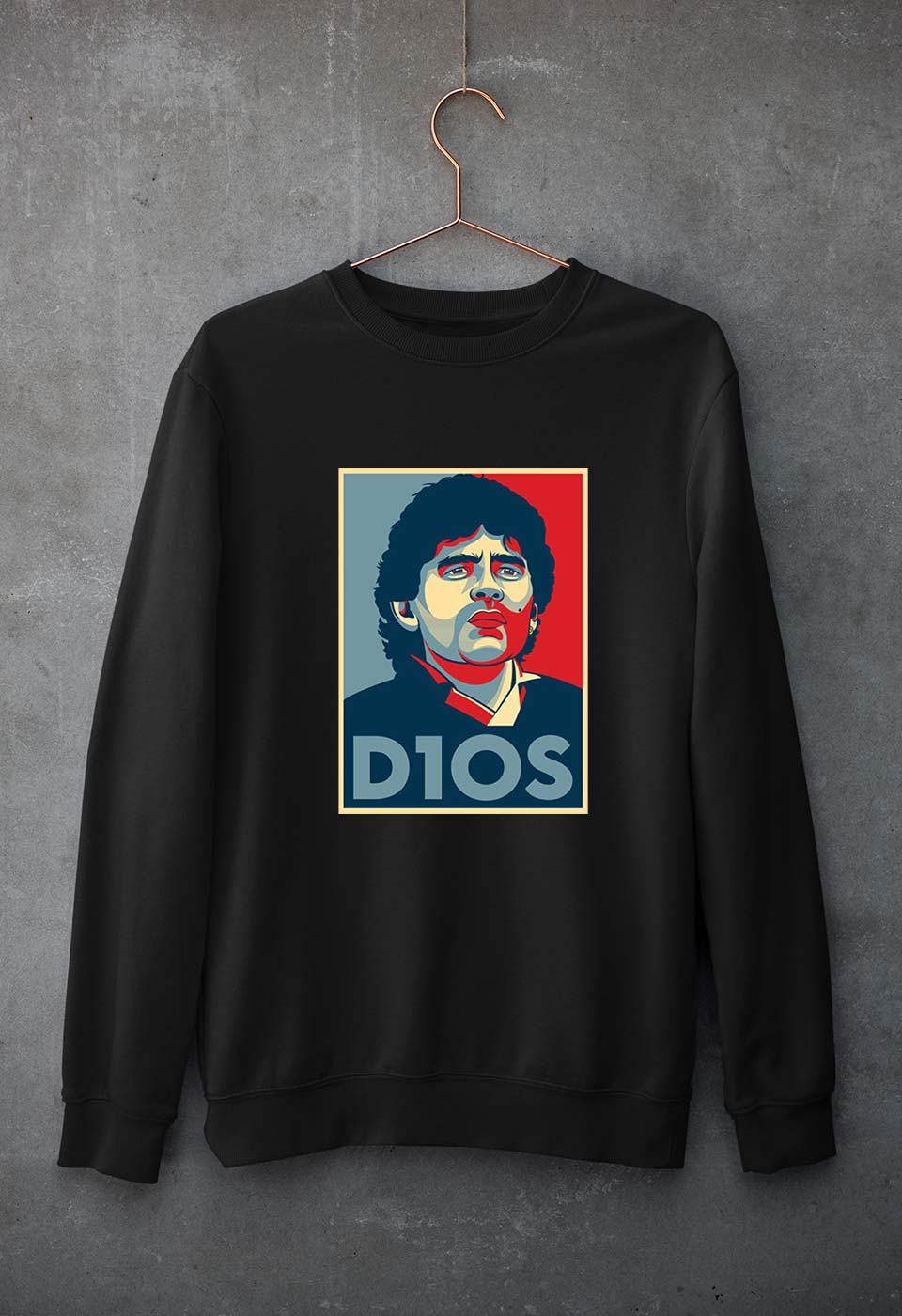 Diego Maradona Unisex Sweatshirt for Men/Women-Black-Ektarfa.online