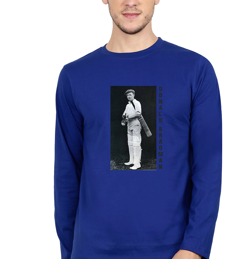 Donald Bradman Full Sleeves T-Shirt for Men-Royal Blue-Ektarfa.online