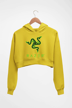 Load image into Gallery viewer, Razer Crop HOODIE FOR WOMEN-Mustard Yellow-Ektarfa.online
