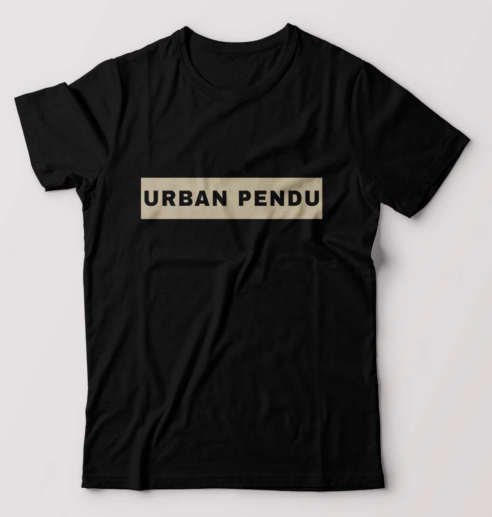 Urban Pendu T-Shirt for Men-S(38 Inches)-Black-Ektarfa.online