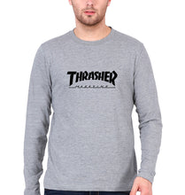 Load image into Gallery viewer, Thrasher Magazine Full Sleeves T-Shirt for Men-Grey Melange-Ektarfa.online
