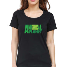 Load image into Gallery viewer, Animal Planet T-Shirt for Women-XS(32 Inches)-Black-Ektarfa.online

