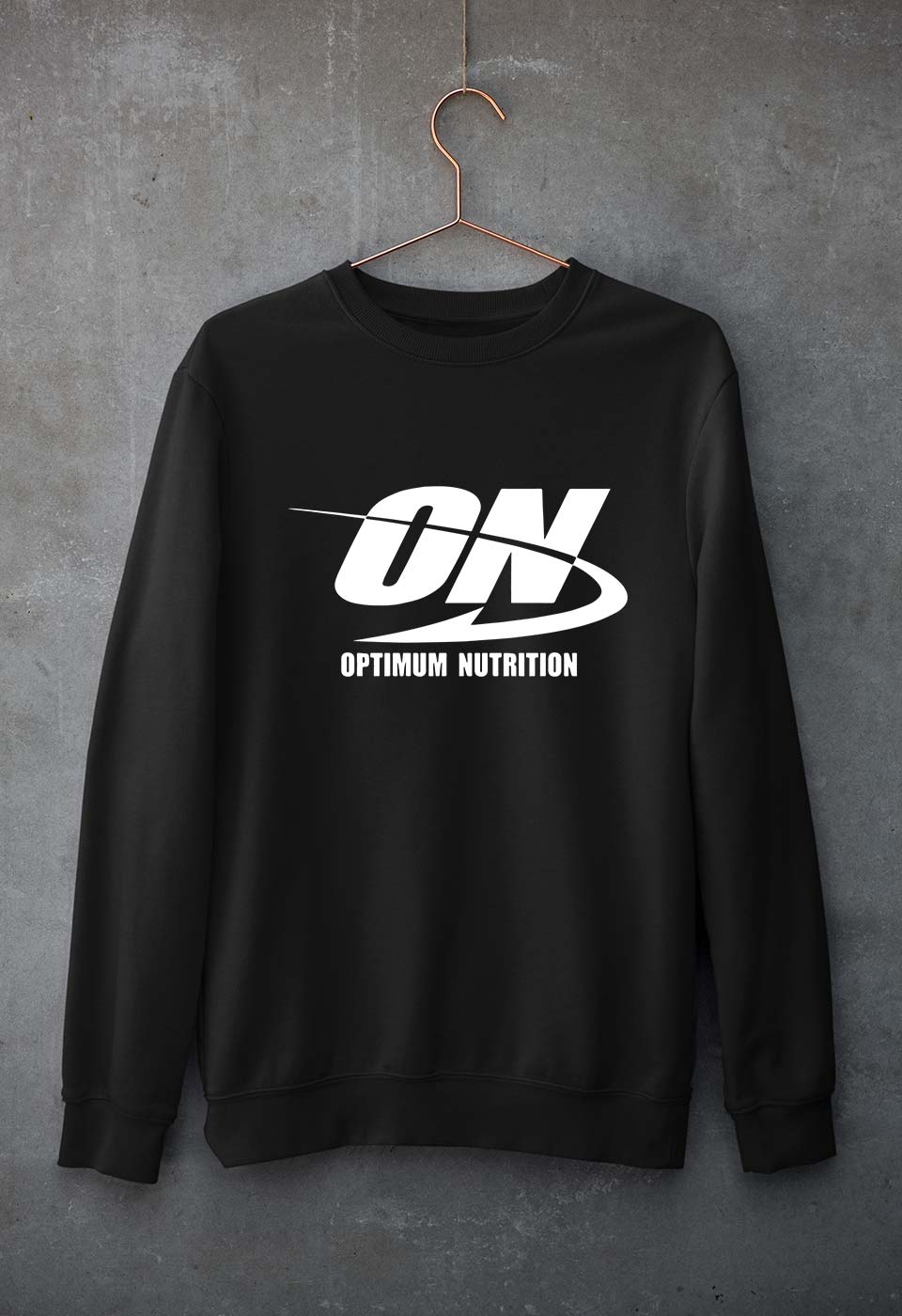optimum nutrition (ON) Unisex Sweatshirt for Men/Women-Black-Ektarfa.online
