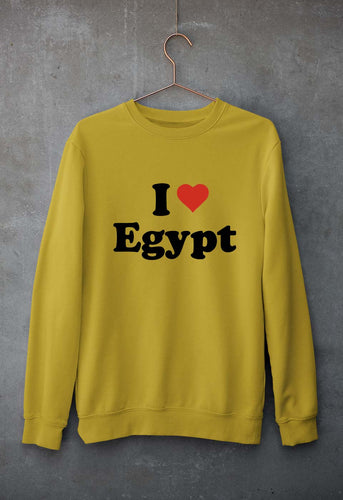 I Love Egypt Unisex Sweatshirt for Men/Women-Mustard Yellow-Ektarfa.online