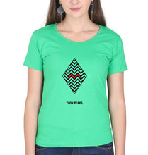 Load image into Gallery viewer, Twin Peaks T-Shirt for Women-Flag Green-Ektarfa.online
