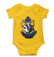 Load image into Gallery viewer, Psychedelic Ganesha Kids Romper For Baby Boy/Girl-0-5 Months(18 Inches)-Yellow-Ektarfa.online
