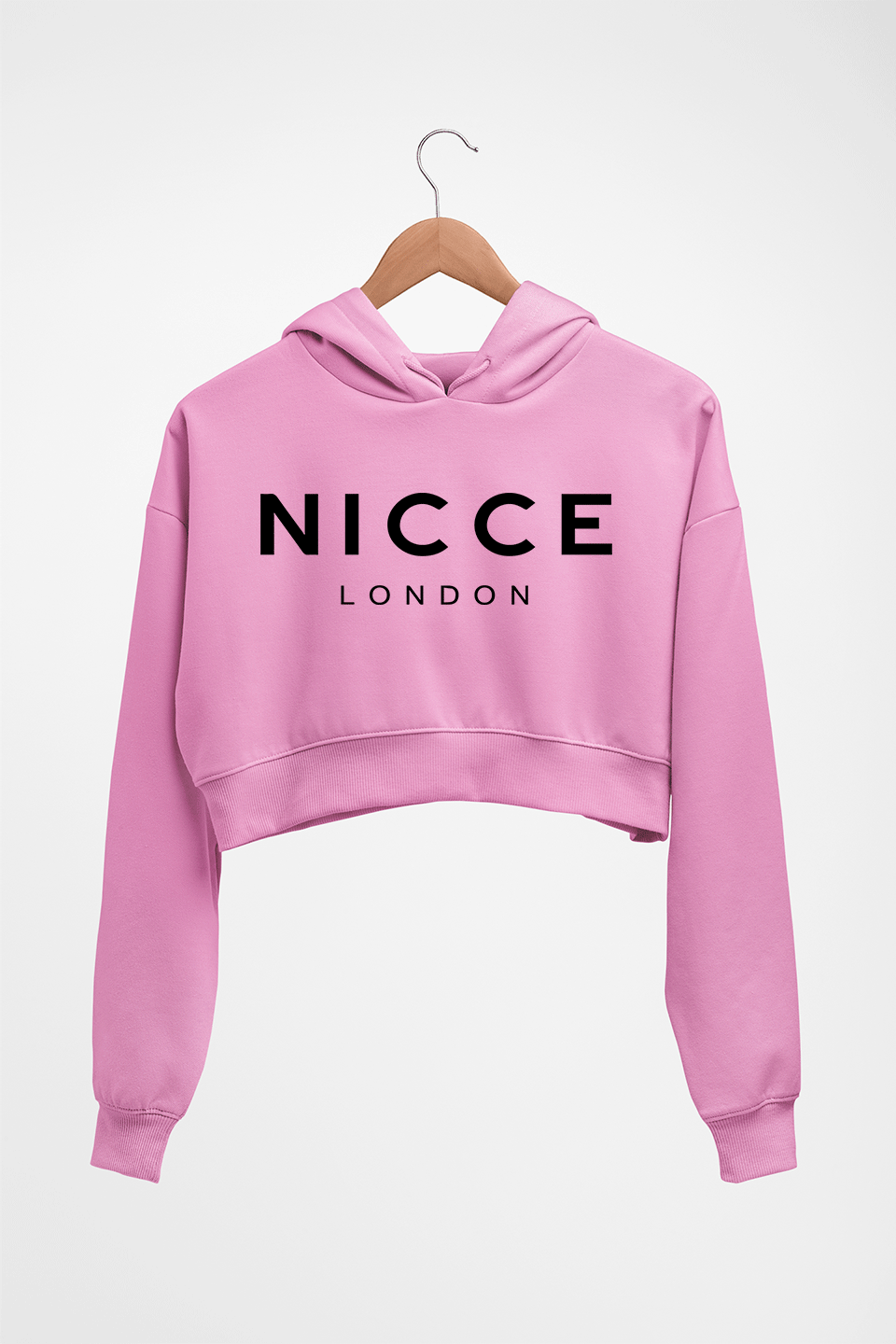 Nicce Crop HOODIE FOR WOMEN-Light Baby Pink-Ektarfa.online